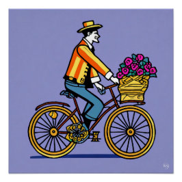 Pôster Poster brilhante de bicicleta