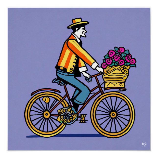 Pôster Poster brilhante de bicicleta (Frente)