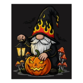 Pôster Poster Brilhante de Gnome de Halloween
