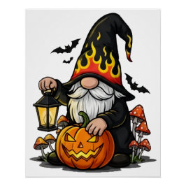 Pôster Poster Brilhante de Gnome de Halloween