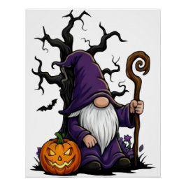 Pôster Poster Brilhante de Gnome de Halloween