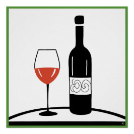 Pôster Poster brilhante de vinho