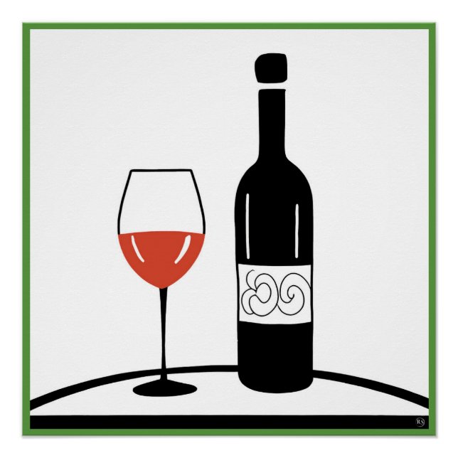Pôster Poster brilhante de vinho (Frente)