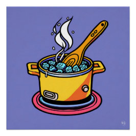 Pôster Poster brilhante do cozinhar