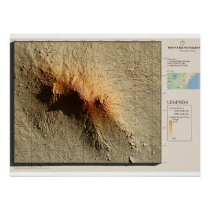 Pôster poster brilhante do kilimanjaro