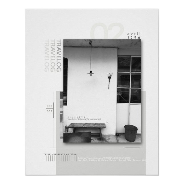 Pôster poster brilhante do travelog_2 (Frente)