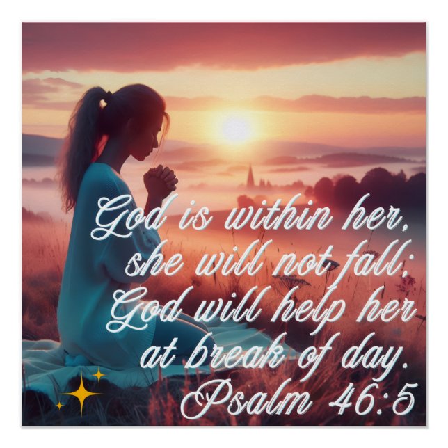 Pôster poster brilhante 'Inspiração de fé' (Frente)