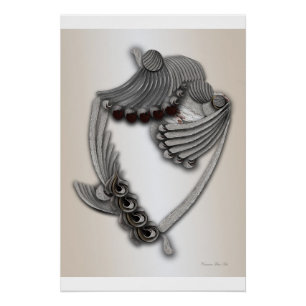 Pôster poster brilhante "Jardim pintado"