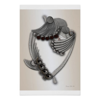 Pôster poster brilhante "Jardim pintado"