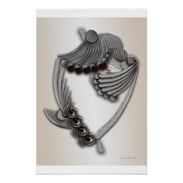 Pôster poster brilhante "Jardim pintado" (Frente)