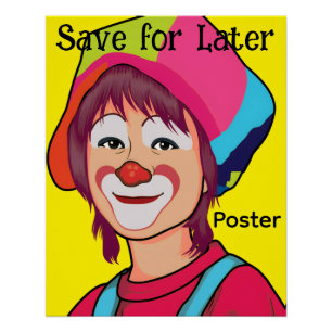 Pôster Poster brilhante palhaço