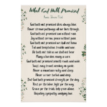 Poster brilhante Que Deus Hath Prometeu