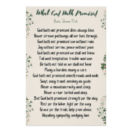 Pôster Poster brilhante Que Deus Hath Prometeu
