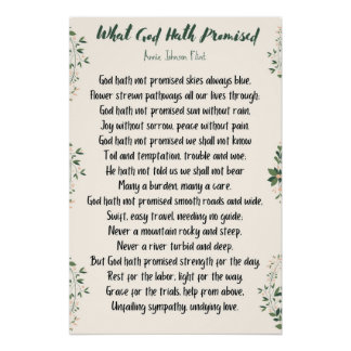 Pôster Poster brilhante Que Deus Hath Prometeu