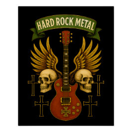 Pôster Poster brillant Hard Rock Metal