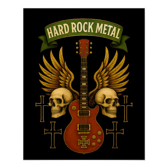 Pôster Poster brillant Hard Rock Metal (Frente)