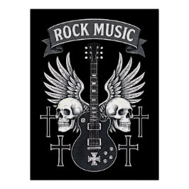 Pôster Poster brillant Music Rock