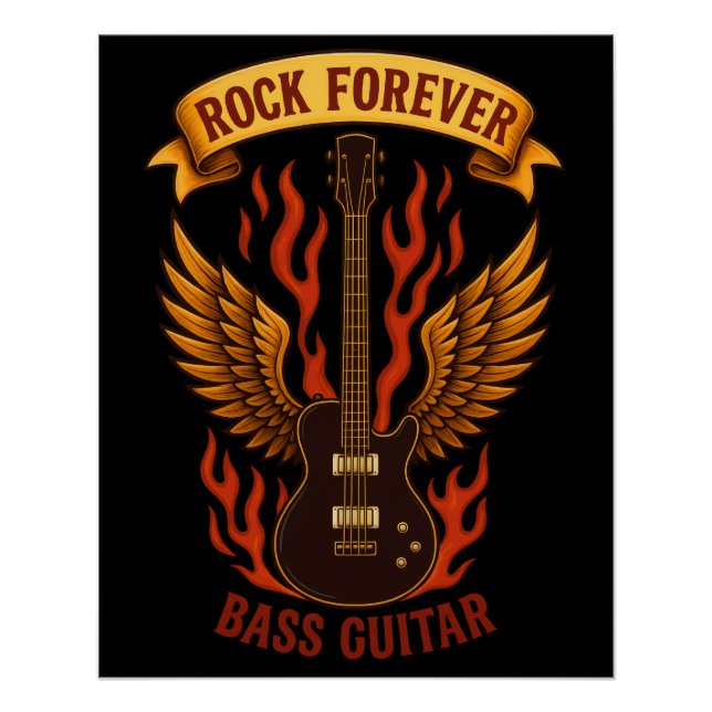Pôster Poster brillant Music Rock Forever (Frente)