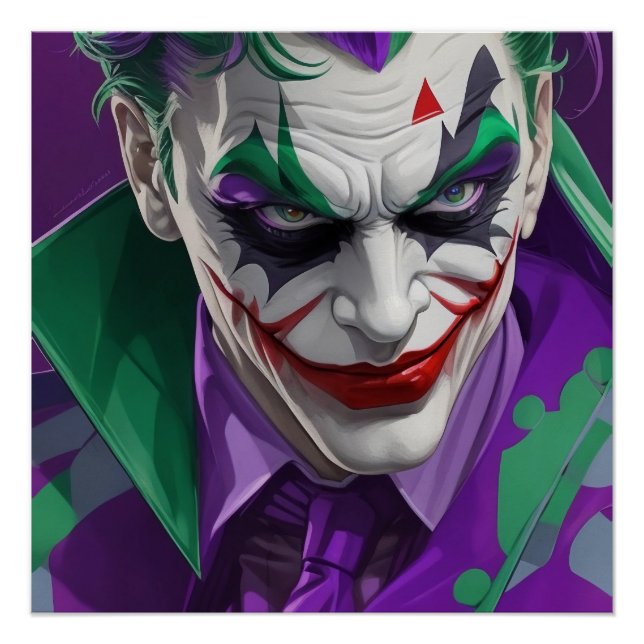 Pôster Póster brillante Joker art deco (Frente)