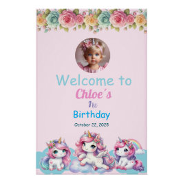 Pôster Póster brillante Unicorn Birthday 
