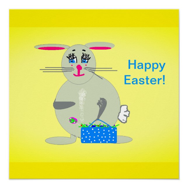 Pôster Poster Bunny da Páscoa (Frente)
