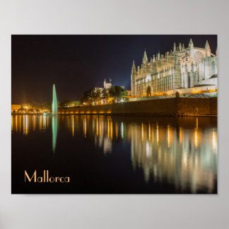 Poster póster Catedral de Palma de Maiorca refle jada