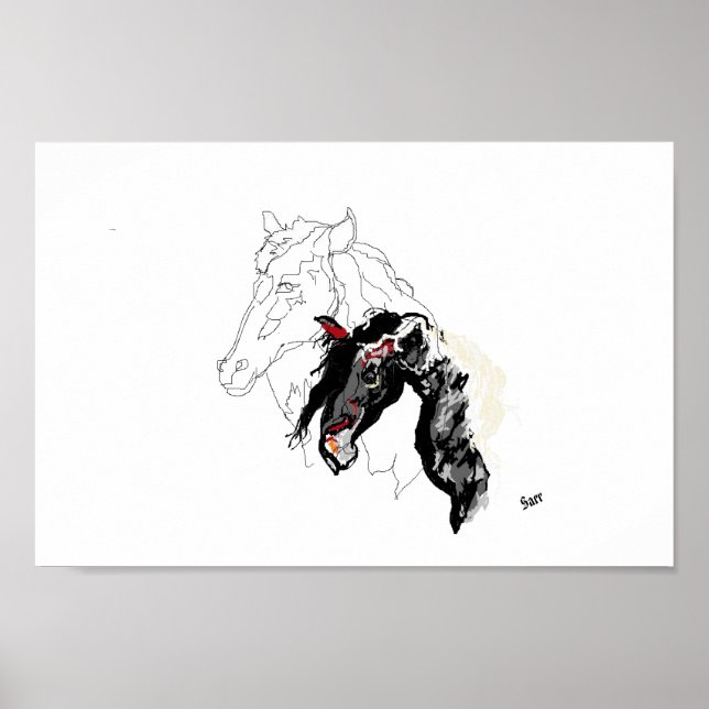 Poster Poster: Cavalo no interior (Frente)