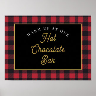 Poster Póster Chocolate Bar Rótulo Buffalo Plaid