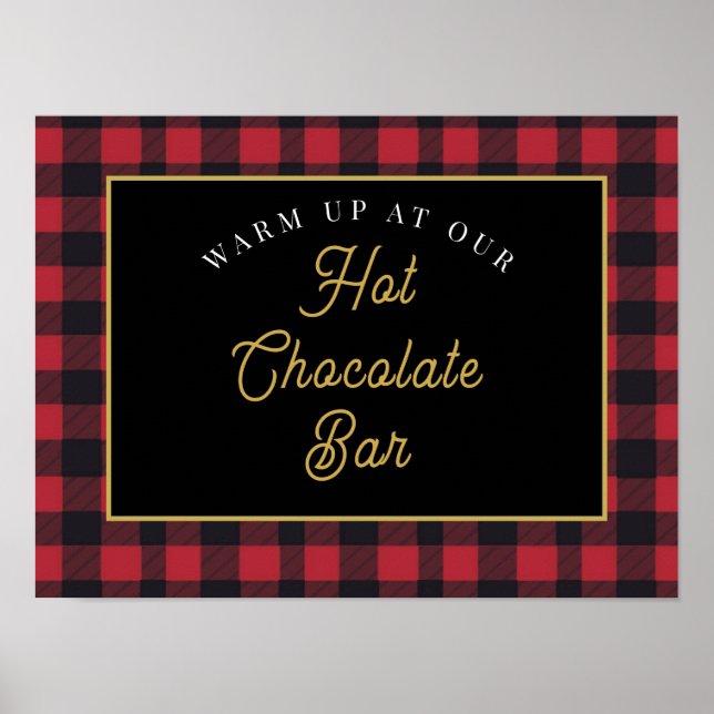 Poster Póster Chocolate Bar Rótulo Buffalo Plaid (Frente)