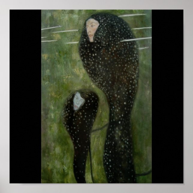 Poster Poster-Clássico Arte-Klimt-Sereias (Frente)