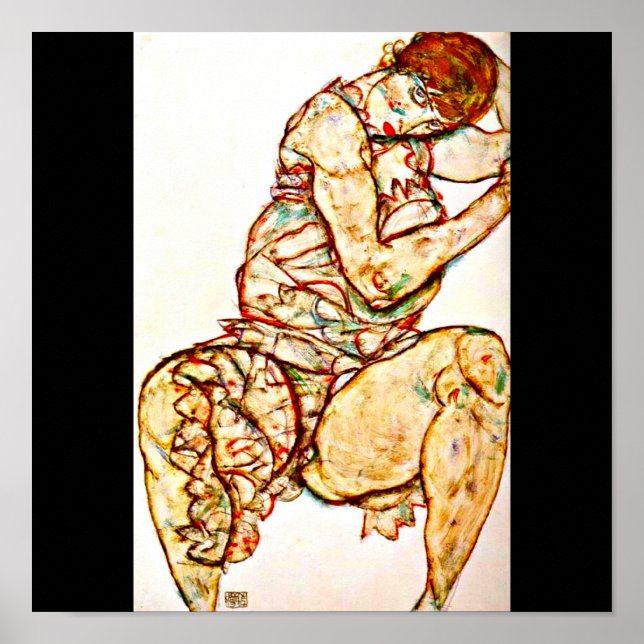 Pôster Poster/Clássico/Vintage-Egon Schiele 9 (Frente)
