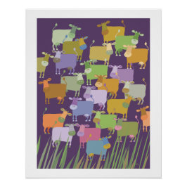 Pôster Poster colorful cows