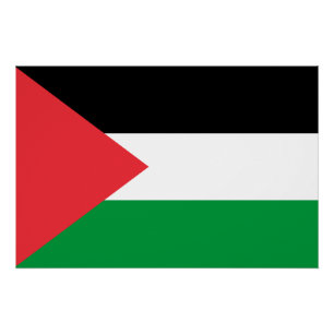 Pôster Poster com bandeira da Palestina