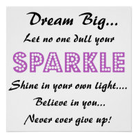 Poster com Motivational Say - Sonhe Grande!