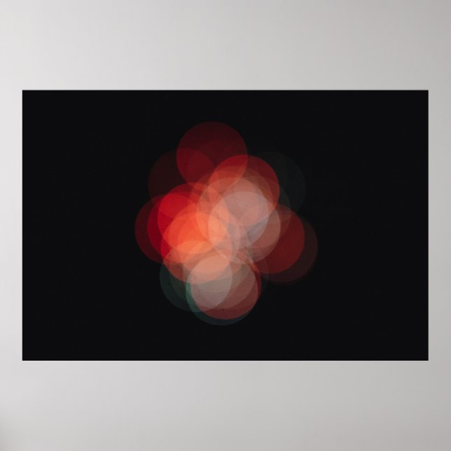 Poster Póster con fotografía efecto bokeh (Frente)