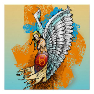Pôster Poster cristão: Anjo do guerreiro