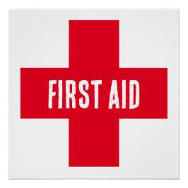 Pôster Poster - Cruz Vermelha de Primeiros Socorros
