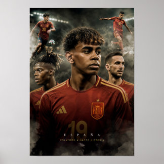 Poster Póster cuadro España: Campeones del mundo