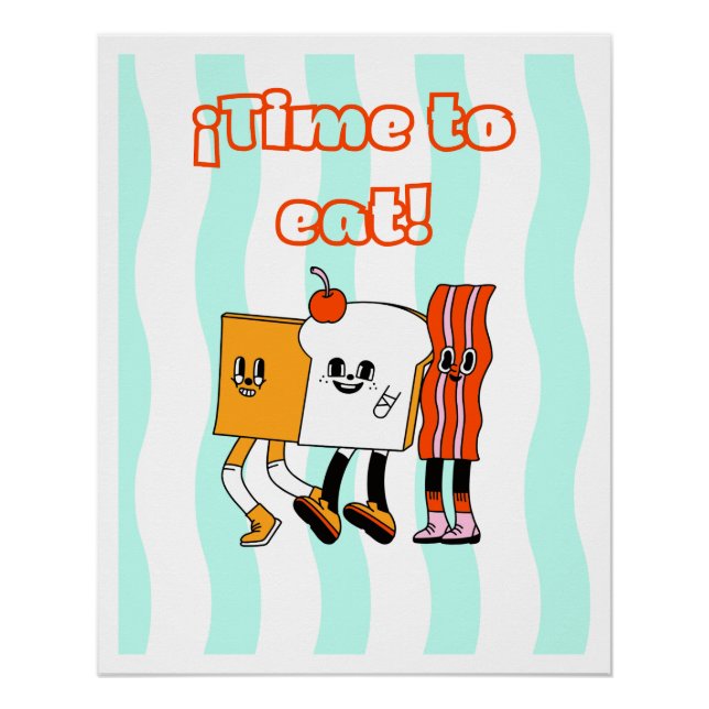 Pôster Poster Cute Breakfast Friends Vibes (Frente)