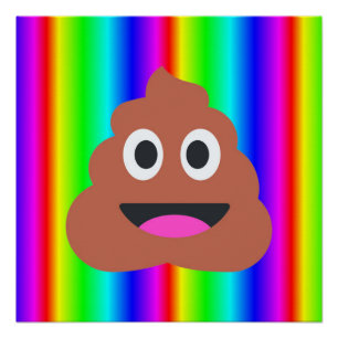 Pôster poster da arte do emoji do tombadilho do arco-íri