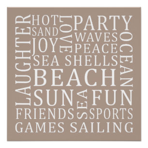 Pôster Poster da Câmara de Praia Personalizada