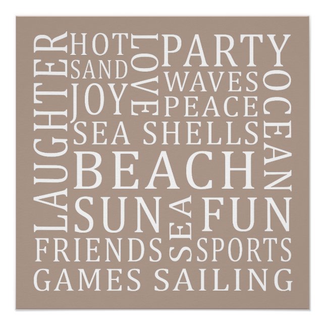 Pôster Poster da Câmara de Praia Personalizada (Frente)