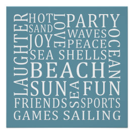 Pôster Poster da Câmara de Praia Personalizada