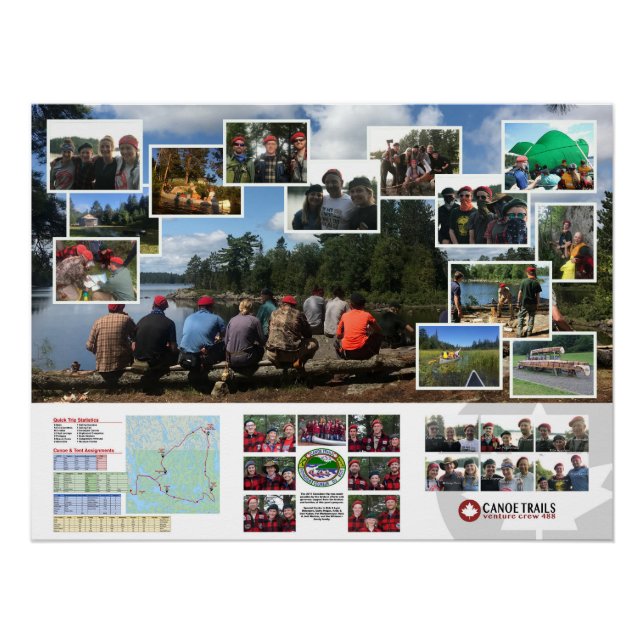 Pôster Poster da Canoe Trails 2017, Viagem Canadiana (Frente)