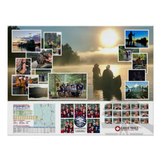 Pôster Poster da Canoe Trails 2018, Viagem Canadiana