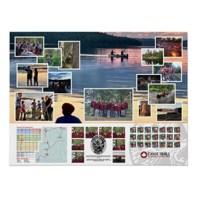 Pôster Poster da Canoe Trails 2019, Viagem Canadiana (Frente)