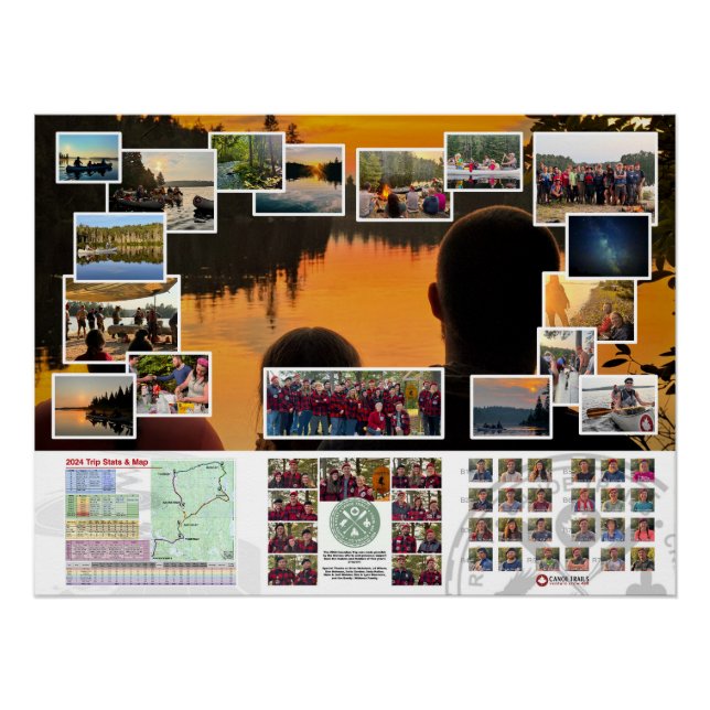 Pôster Poster da Canoe Trails 2024 Trip canadiana (Frente)