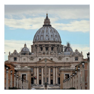 Pôster Poster da Cidade do Vaticano da basílica de St