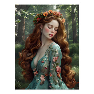 Pôster Poster da Forest Princess Fantasy - Ren Faire Muse