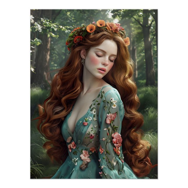 Pôster Poster da Forest Princess Fantasy - Ren Faire Muse (Frente)